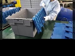 مربع صلب قابلة للطي سلة سمك بلاستيكية مغطاة مغطاة للتخزين 760x570x620mm