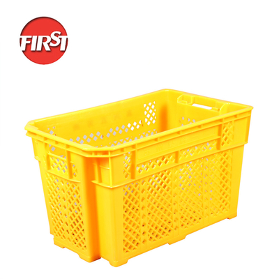 شراء PP شبكة مزرعة كبيرة الخضروات التعبئة التداول قابلة للتراكم طماطم لحوم صندوق 630 * 445mm التصنيع عبر الإنترنت