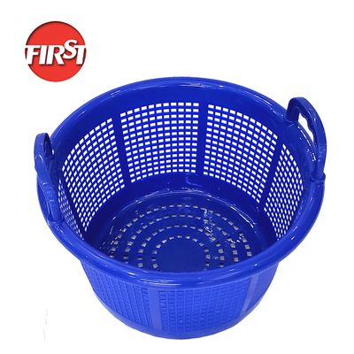 شراء 42cmx23cm برميل بلاستيكي قابل للتراص لخزن الشبكة الفواكه الخضروات الصندوق التصنيع عبر الإنترنت