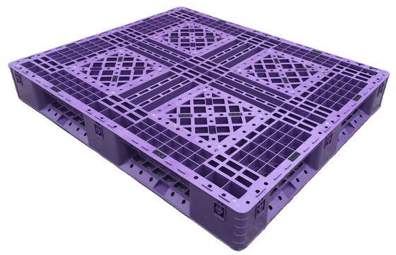 شراء لوحات بلاستيكية زرقاء قابلة للتراص 1200x1000mm 4 طريق دخول واحد وجه نمط التصنيع عبر الإنترنت