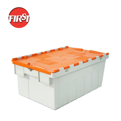 شراء 600*400*265mm PP قابل للتراكم قابل للتحريك الصندوق البلاستيكي مع الغطاء المرفق والتخزين التصنيع عبر الإنترنت