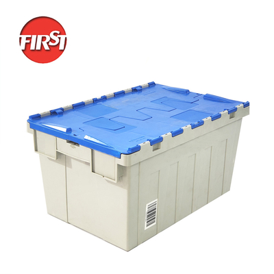 شراء قابلة للتراكم FIRST 60L PP البلاستيكية الحمولة الحمولة التخزين الصندوق مع حاوية غطاء متصلة التصنيع عبر الإنترنت