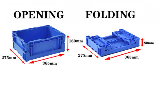 شراء Plastic Foldable Crate Stackable Plastic Moving Crates Logistics Transport Warehouse Plastic Container التصنيع عبر الإنترنت