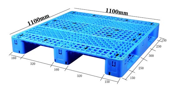 شراء 1100×1100 بلاستيك منصة نقالة ثلاثة عداء HDPE للمستودعات والخدمات اللوجستية التصنيع عبر الإنترنت