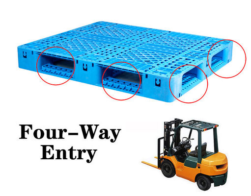 شراء PP Stackable Warehouse heavy duty plastic pallet Four Way Forklift Entry Sustainability التصنيع عبر الإنترنت